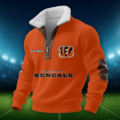CIN NFL Men Fur Collar Sweatshirt DDT CTND