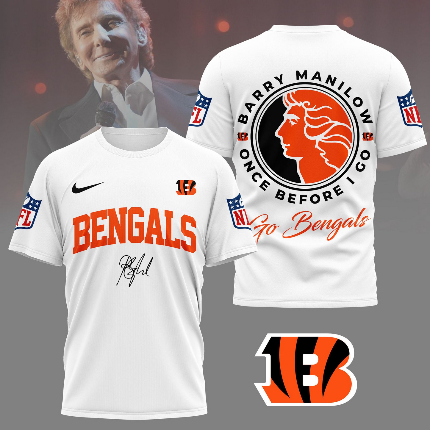 CIN Premium NFL Barry Manilow Fan Shirt DDT CTND