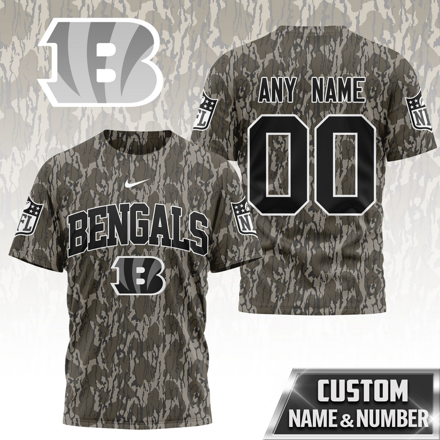 CIN Premium NFL Camo 3D Shirt DDT CTND