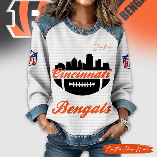 CIN Premium NFL City Skyline Print Casual Sweatshirt DDT 081125 CTND
