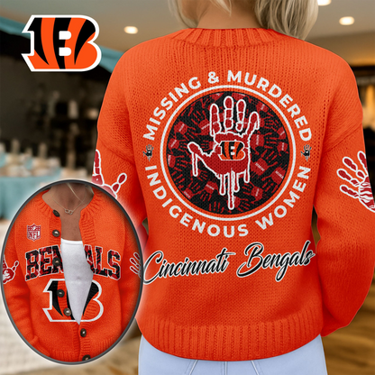 CIN Premium NFL Cozy Knit Cardigan DDT NTL