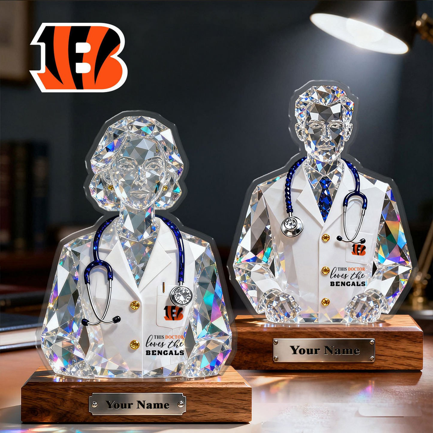 CIN Premium NFL Doctor Crystal Style Desktop Ornament DDT 101125 HLPHUONG