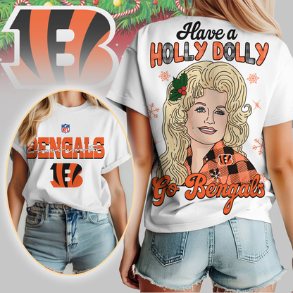 CIN Premium NFL Have A Holly Dolly Women Shirt DDT CTND