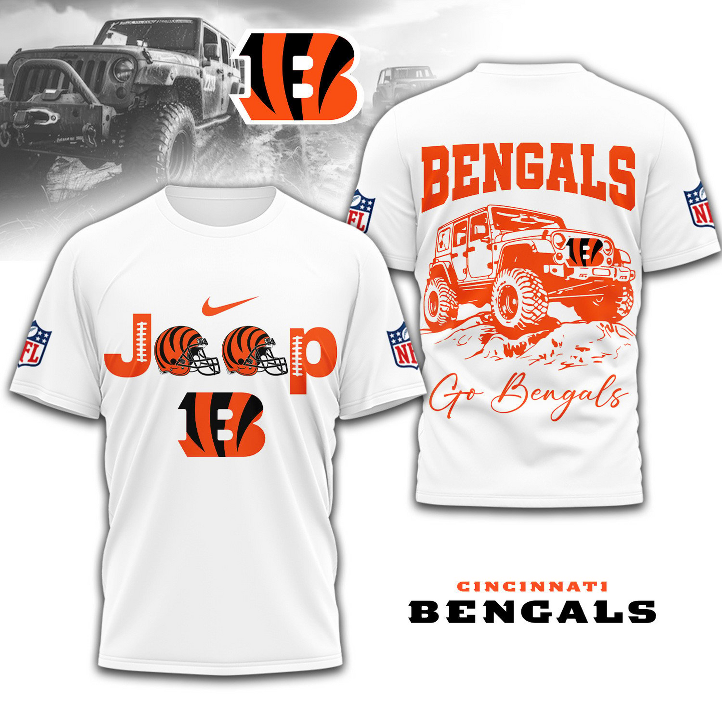 CIN Premium NFL Jeep 3D Shirt DDT 101125 NTL