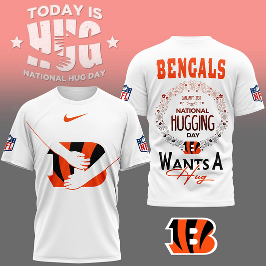 CIN Premium NFL National Hugging Day 3D Shirt DDT NTL