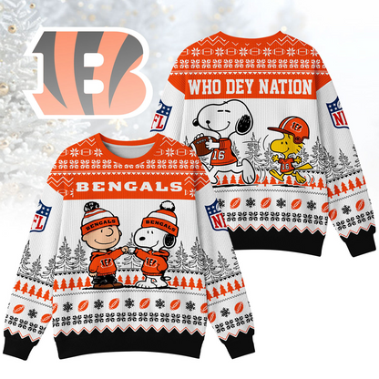 CIN Premium NFL Snoopy Winter SweatShirt DDT CTND