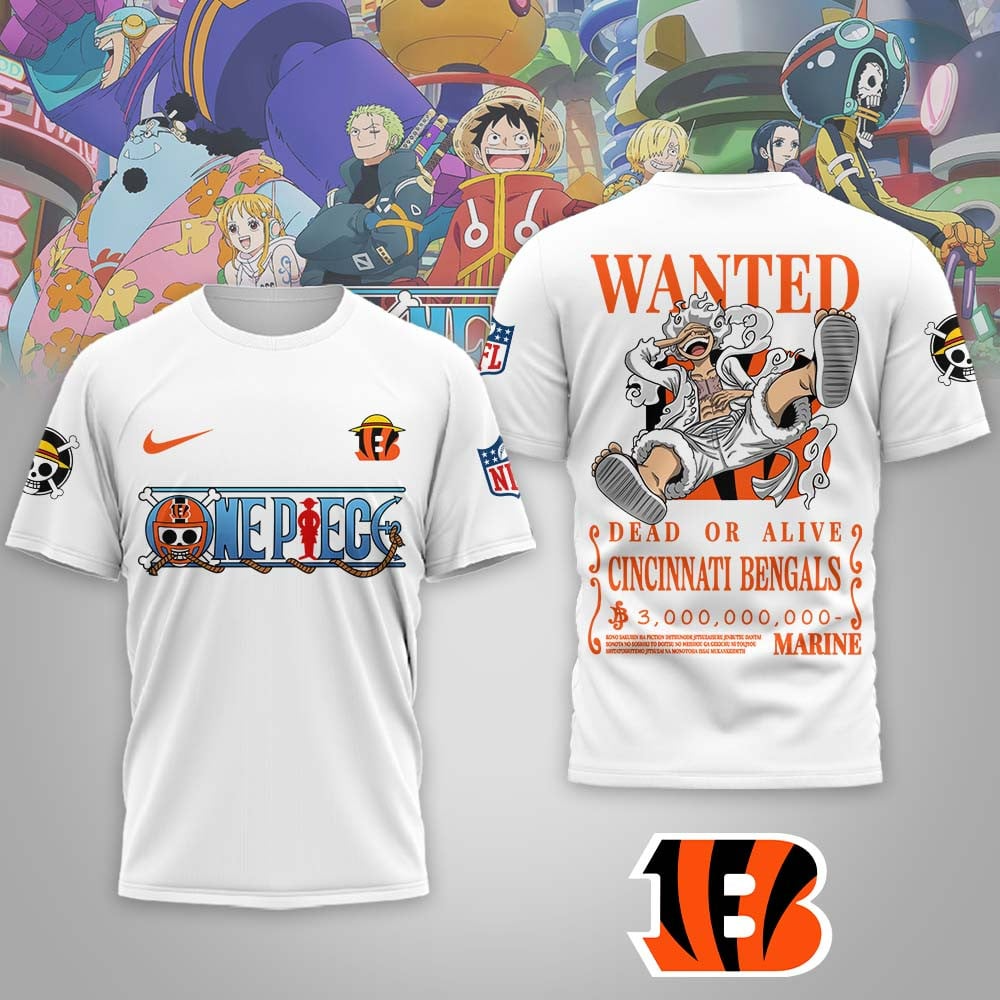 CIN Premium NFL Wanted Monkey D Luffy 3D Shirt DDT NTL