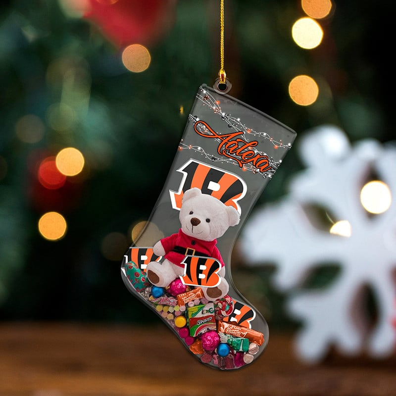 CIN x NFL Christmas Personalized Acrylic Ornament DatND DVT