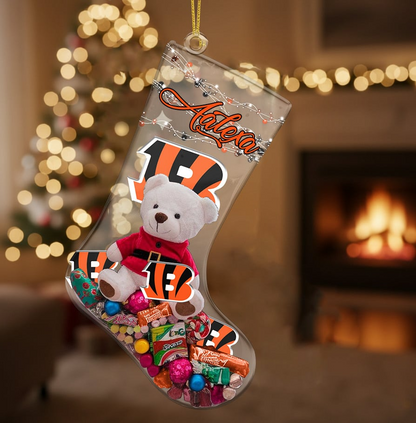 CIN x NFL Christmas Personalized Acrylic Ornament DatND DVT