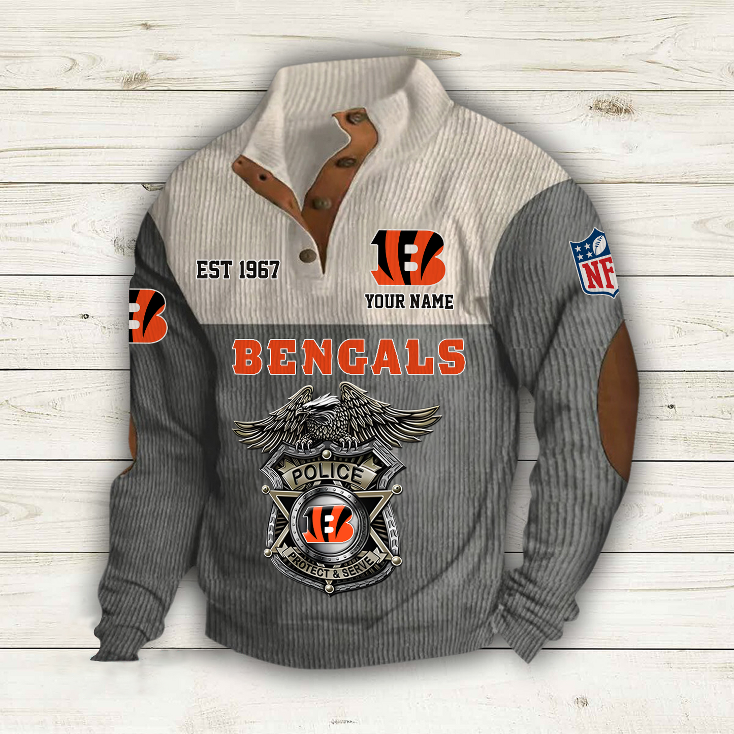 CIN x NFL Custom Name Sport Sweatshirt DatND DVT