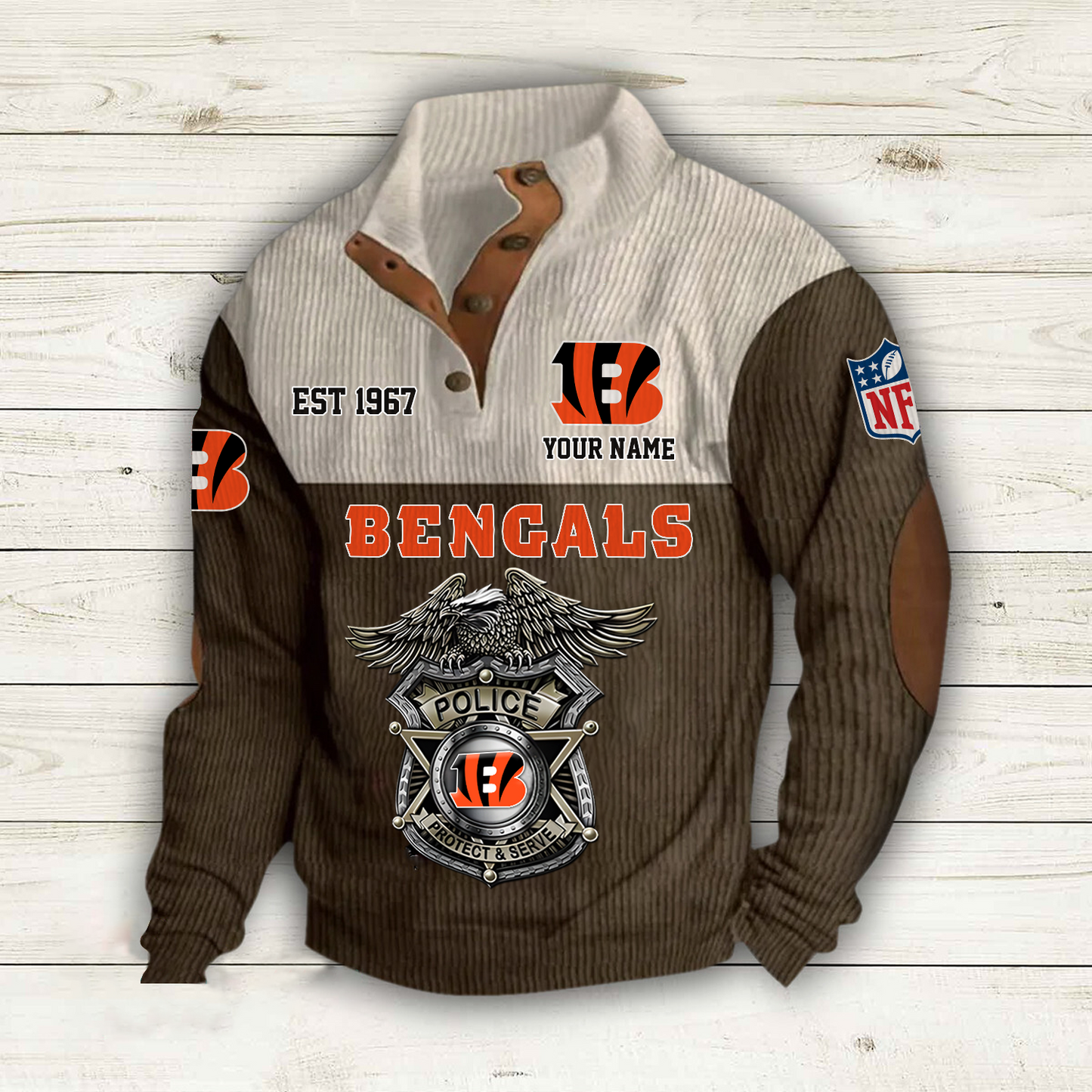 CIN x NFL Custom Name Sport Sweatshirt DatND DVT