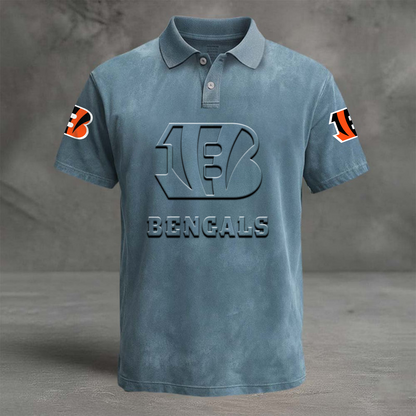 CIN x NFL Embossed Polo Shirt DATND TANTD