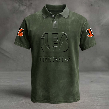 CIN x NFL Embossed Polo Shirt DATND TANTD
