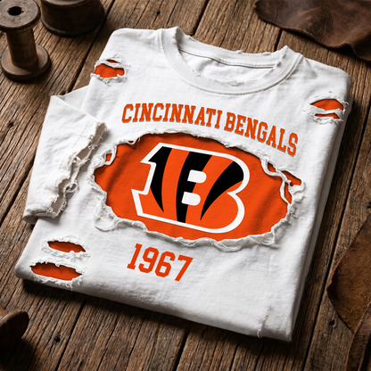 CIN  x NFL LUXURY CREW-Neck T-Shirt FOR SUMMER HOLIDAY  180626