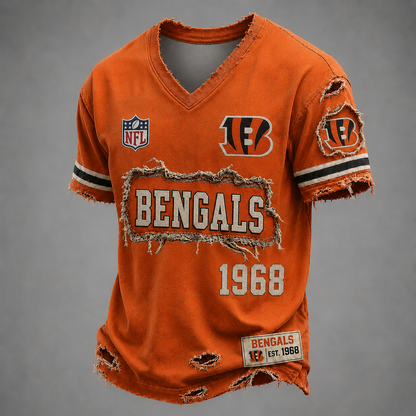 CIN x NFL LUXURY V-Neck T-Shirt 3005 DatND DVT