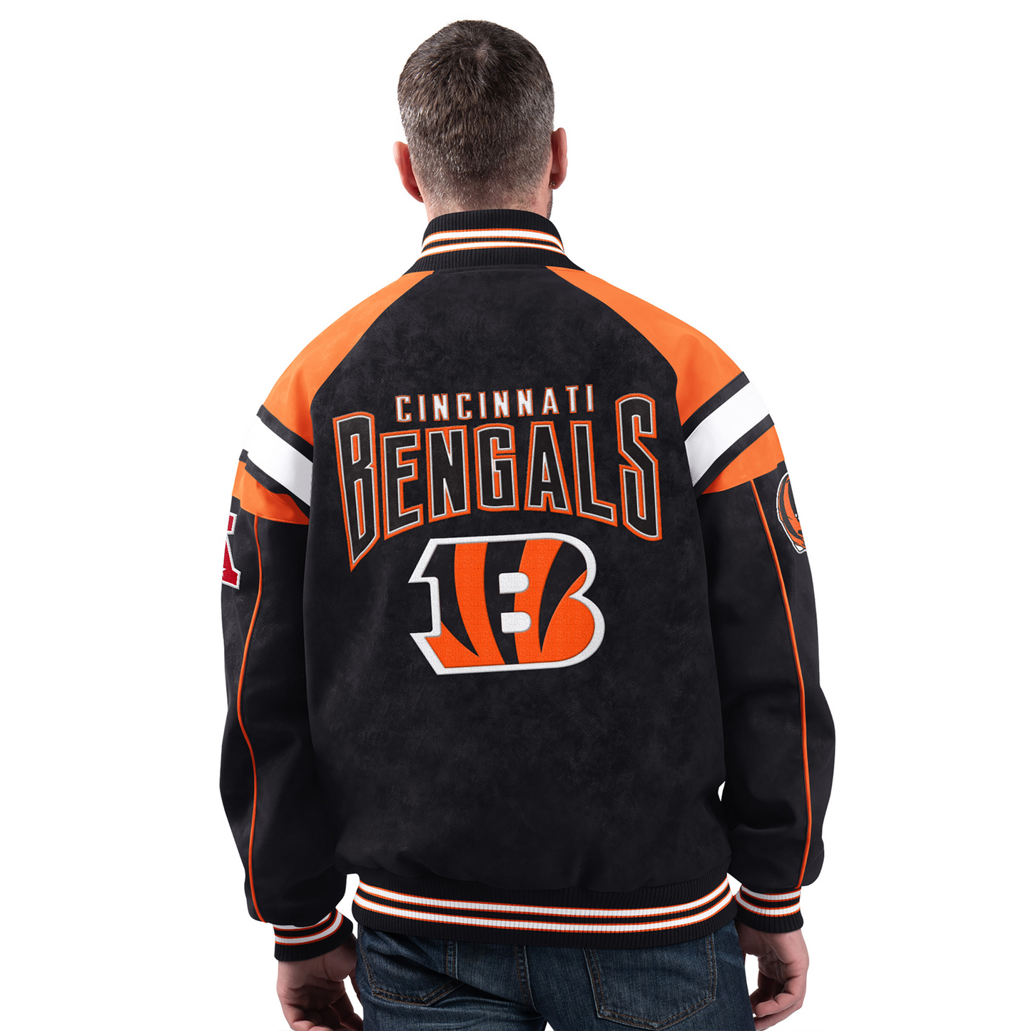 CIN x NFL Officially Licensed Faux Suede Jacket DATND TANTD
