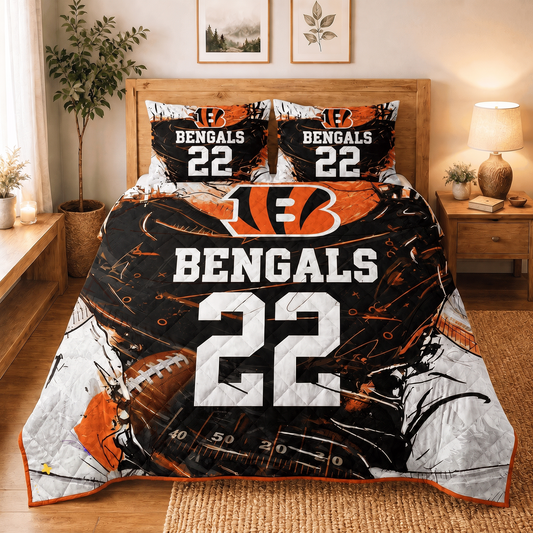 CIN x NFL Premium Bedding Sets Personalized Gift For Fan