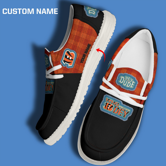 CIN x NFL Premium Hey Dude Shoes DATND TANTD