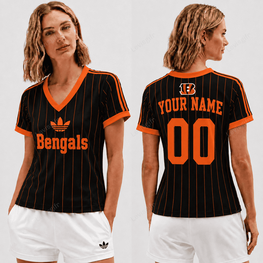 CIN x NFL Premium Women V-neck Shirt Personalized Gift For Fan
