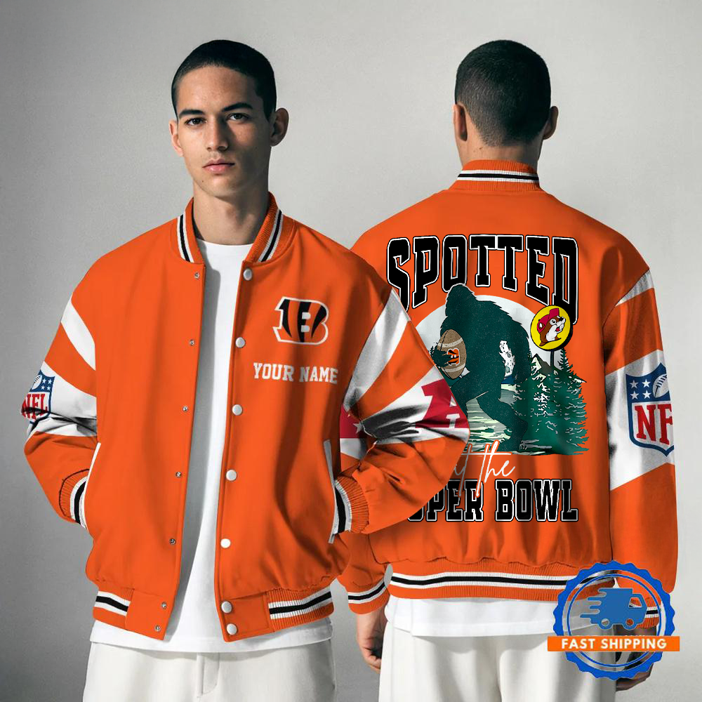 CIN x NFL Spotted at the Super Bowl Varsity Jacket DDT NTL