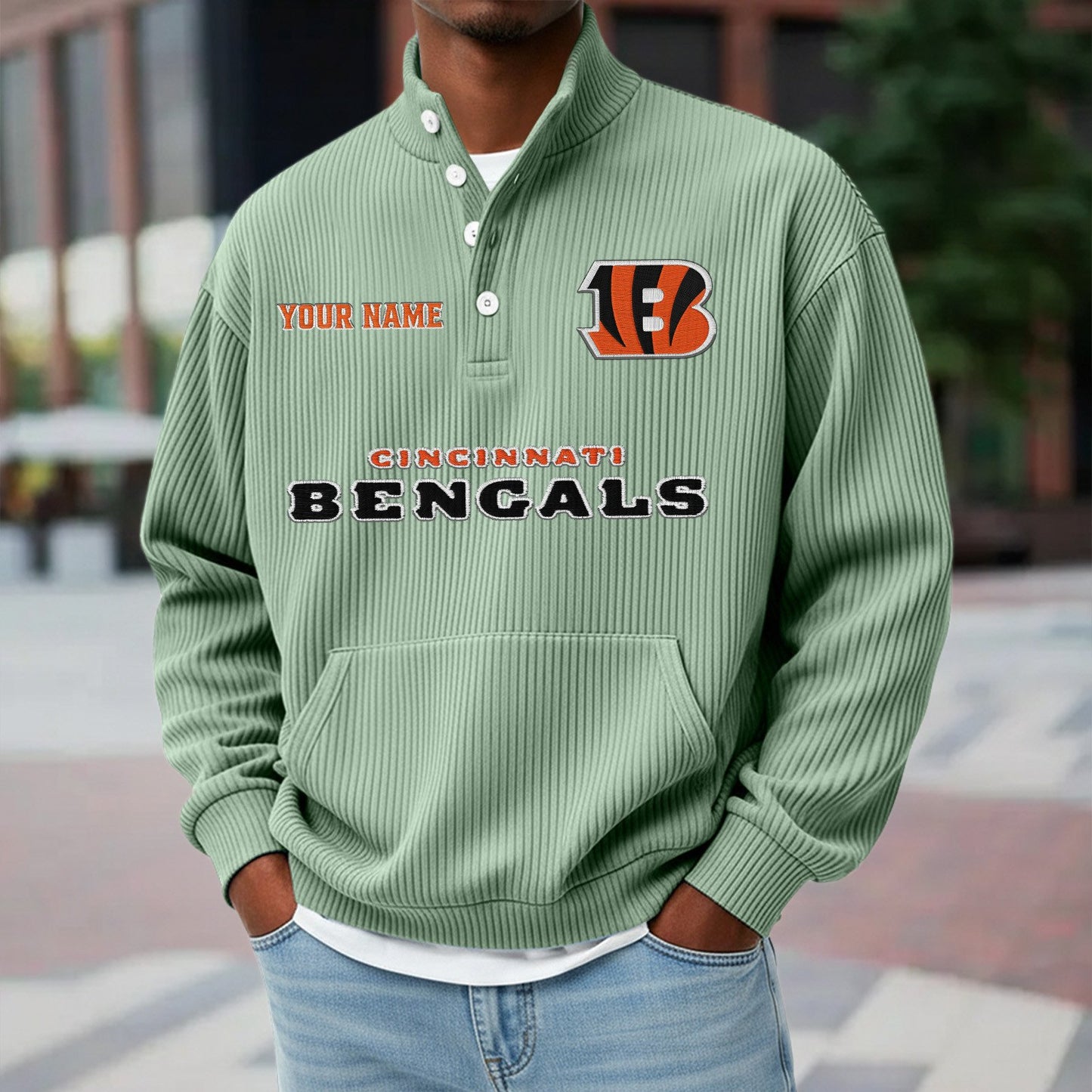 CIN x NFL Waffle High Neck Long Sleeved Sweatshirt DATND TANTD 221125