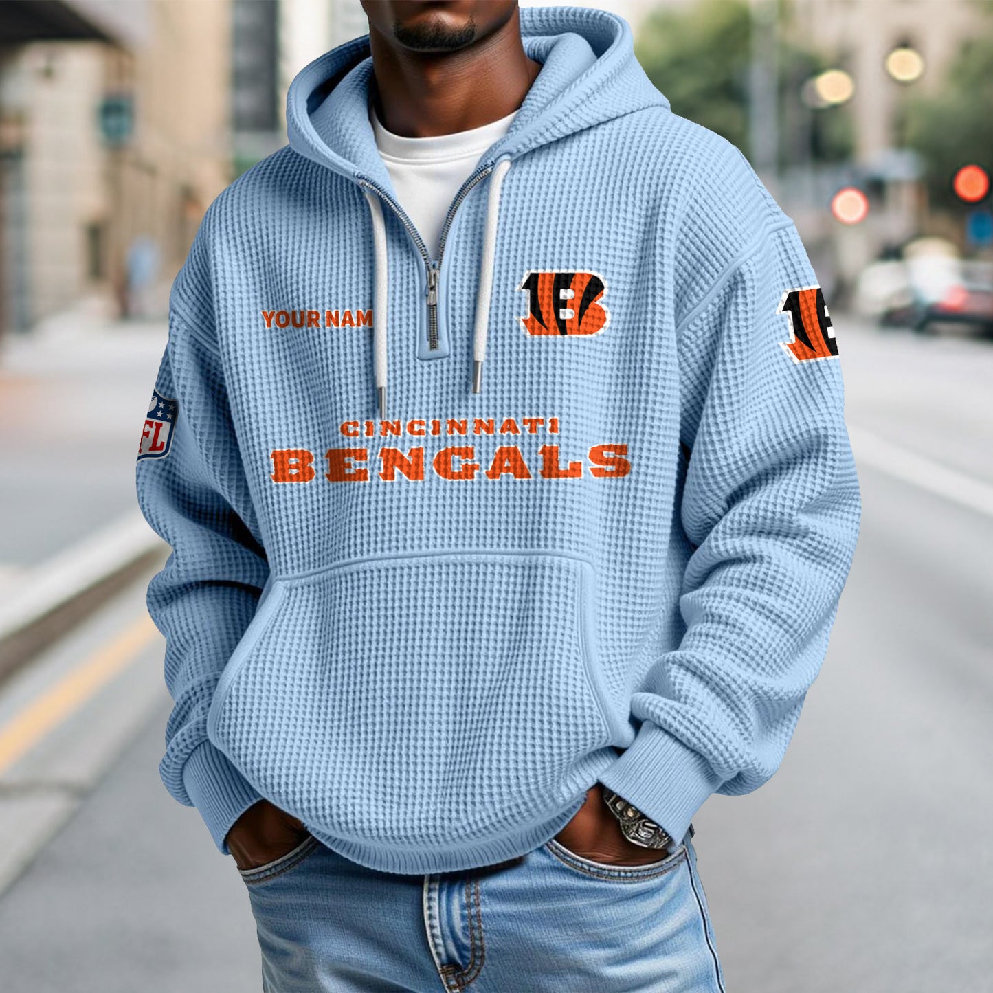 CIN x NFL Waffle Hoodie DatND DVT
