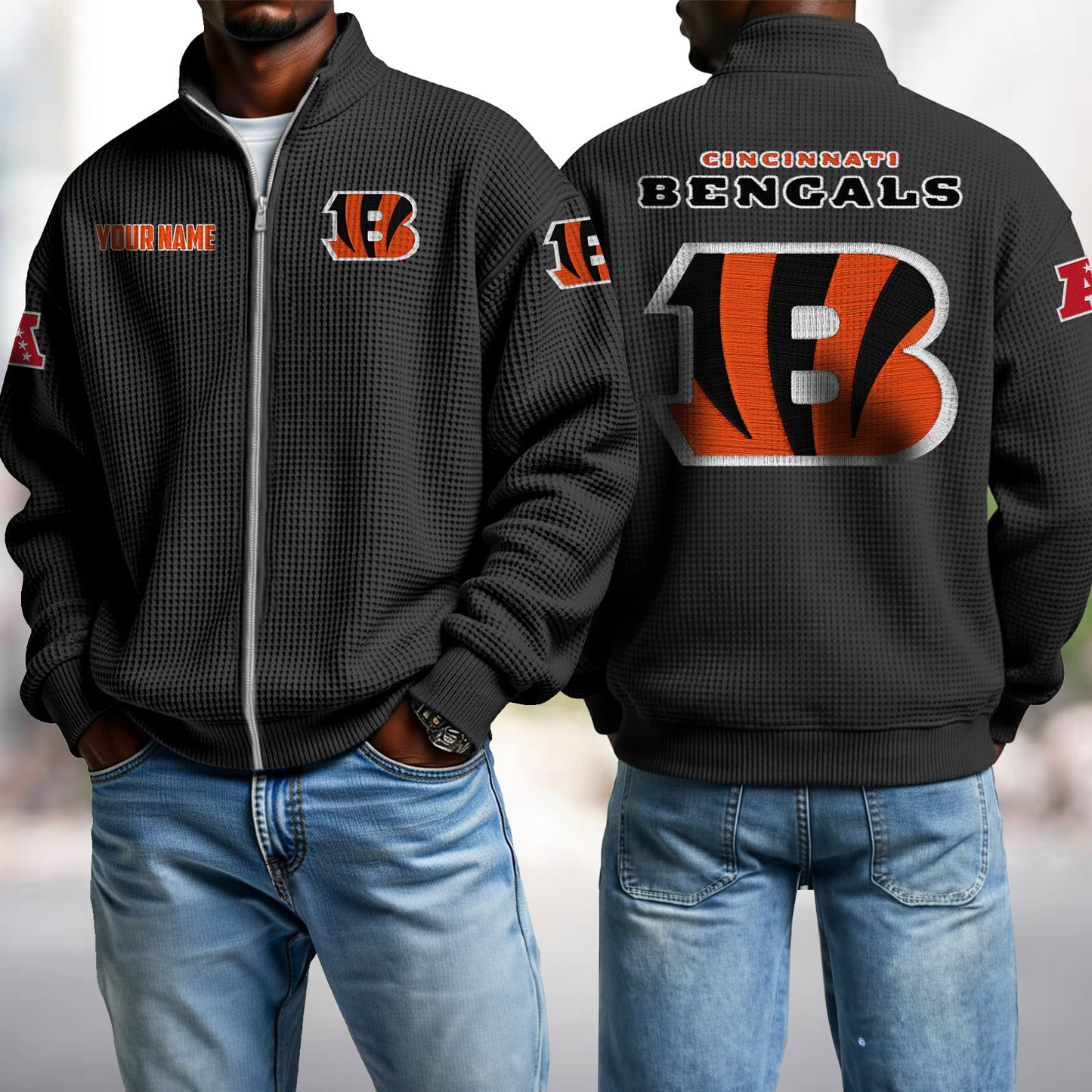 CIN x NFL Waffle Zip-Up Sweatshirt DatND DVT