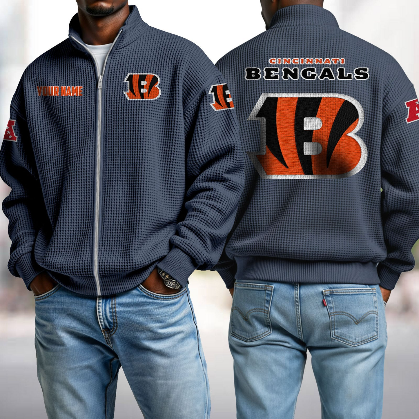 CIN x NFL Waffle Zip-Up Sweatshirt DatND DVT