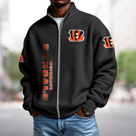 CIN x NFL Waffle Zip-Up Sweatshirt DATND TANTD