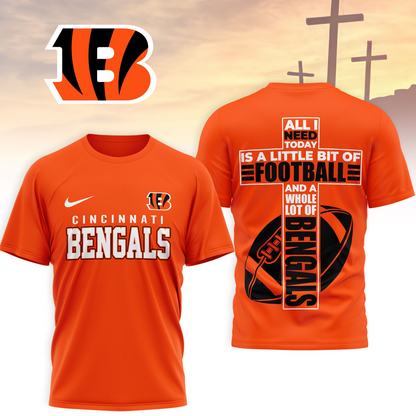 CIN x NFL Whole Lot of Football Christian Cross 3D Shirt