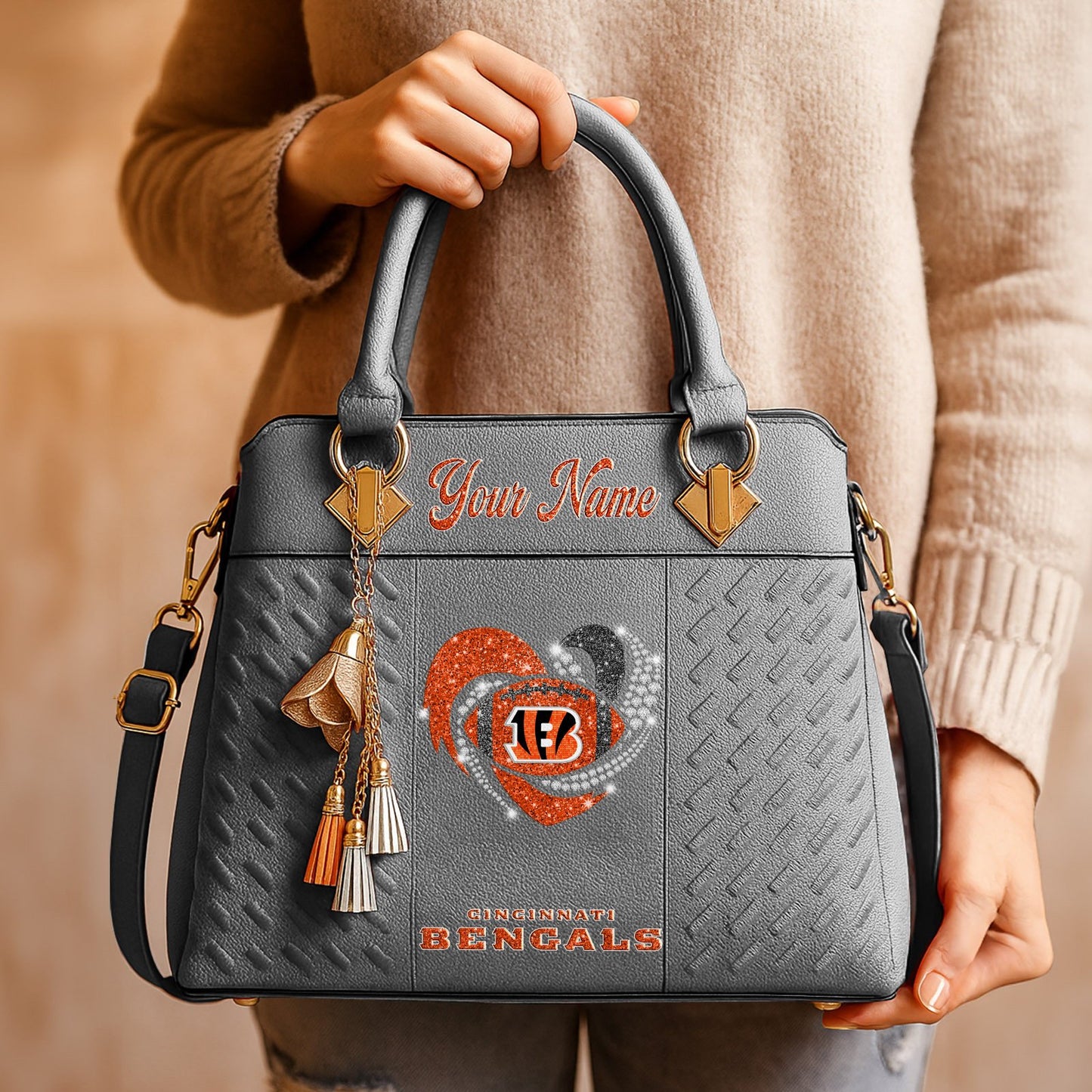 CIN x NFL Zip Handbag 0811 DatND DVT