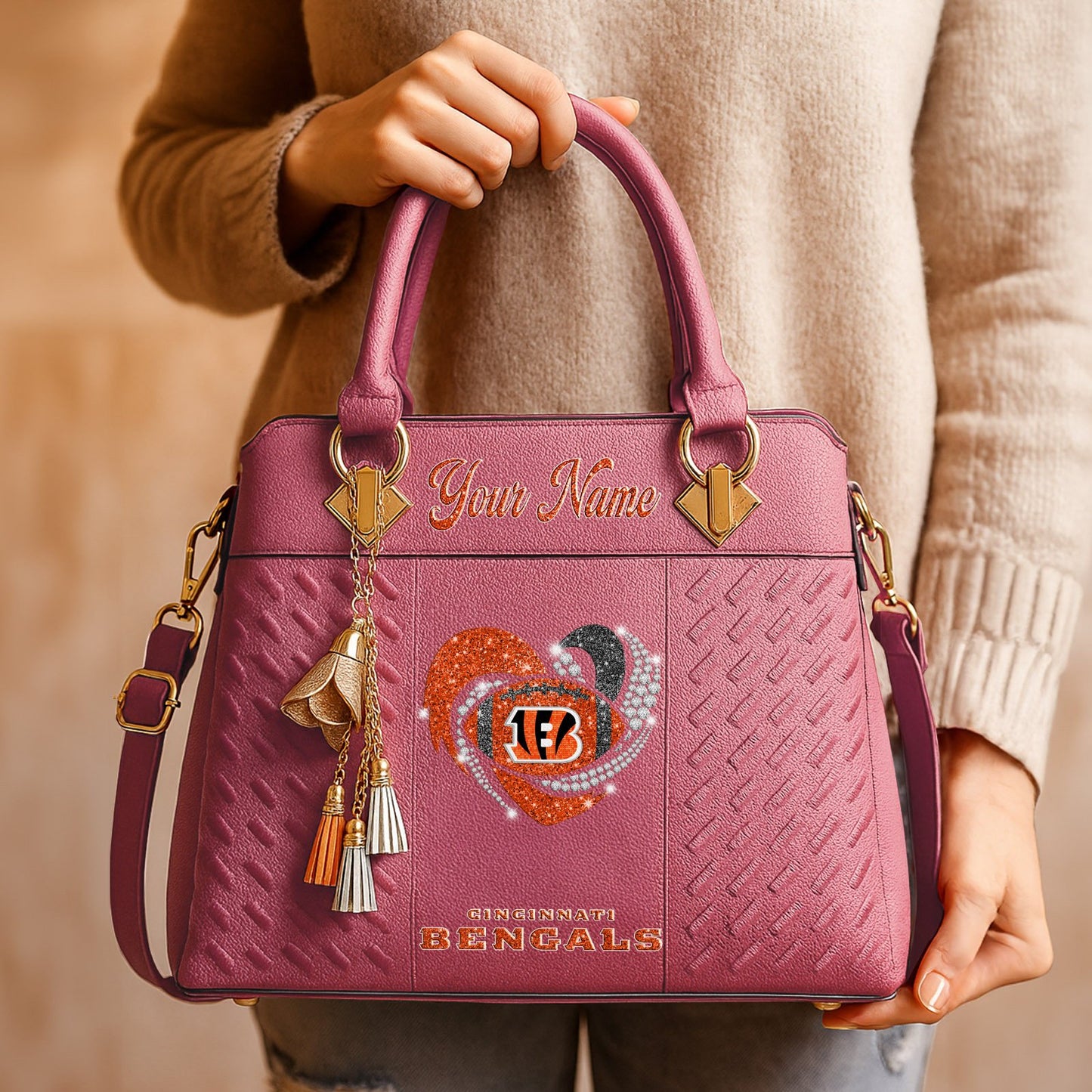 CIN x NFL Zip Handbag 0811 DatND DVT