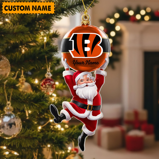 CIN x Personalized NFL Acrylic Ornament Christmas DATND TANTD