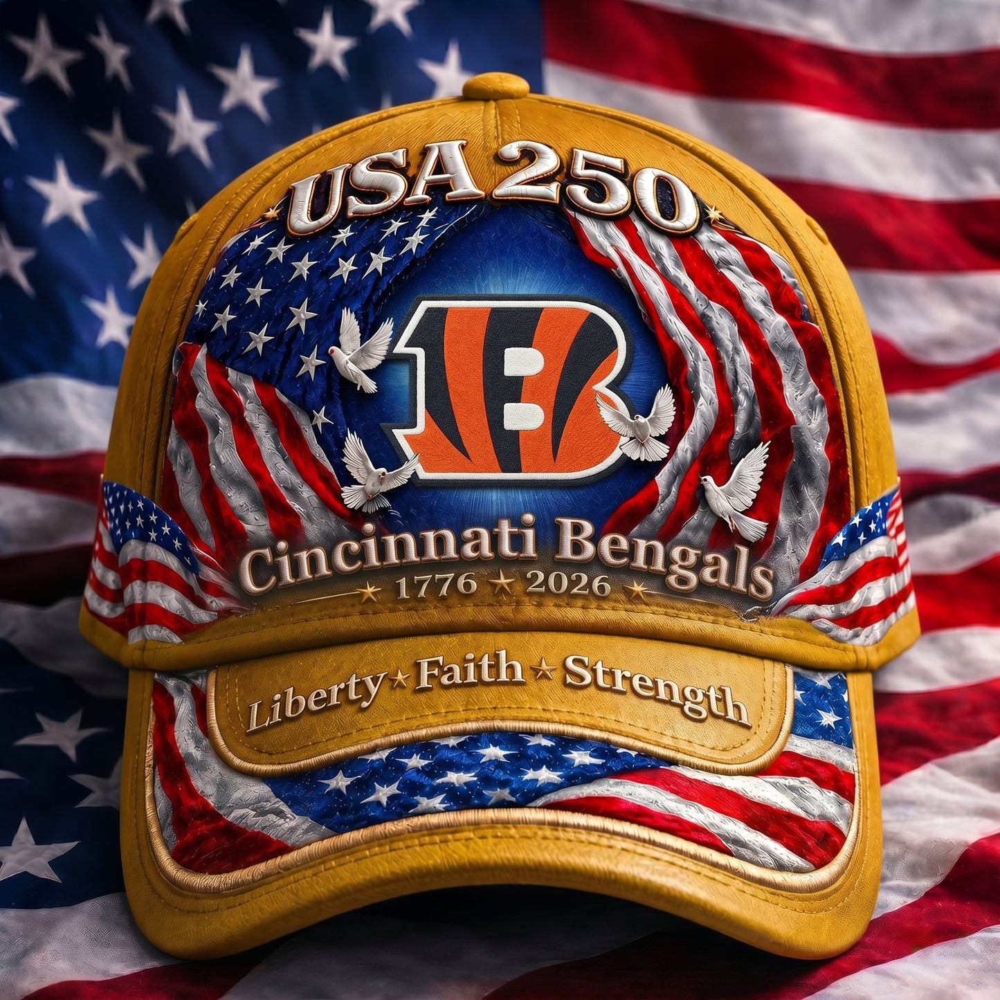 Premium NFL x CIN 250 Years  Anniversary Of Freedom  Cap 220626