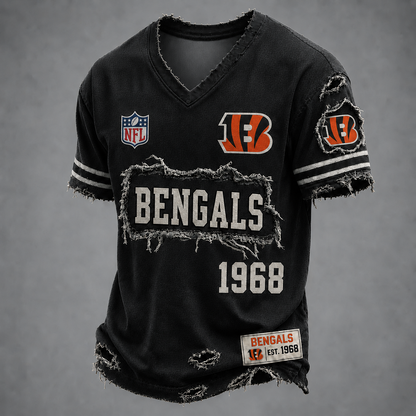 CIN x NFL LUXURY V-Neck T-Shirt 3005 DatND DVT