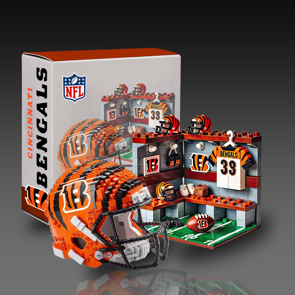 NFL Team Changing Room & Helmets Building Block Football Set DDT CTND