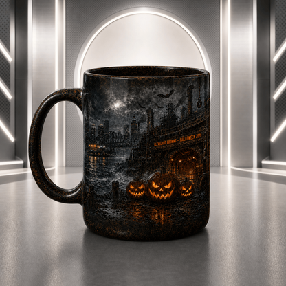 CLE Halloween Football Mug – The Frozen Cornfield Spooky Fan Gift DDT