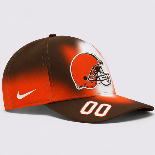 CLE Premium NFL Custom Name Number Athletic Cap