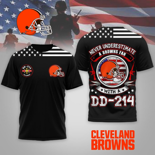CLE Premium NFL DD-214 Alumni 3D Shirt DDT NTL