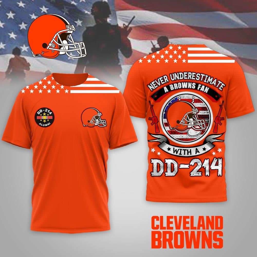 CLE Premium NFL DD-214 Alumni 3D Shirt DDT NTL