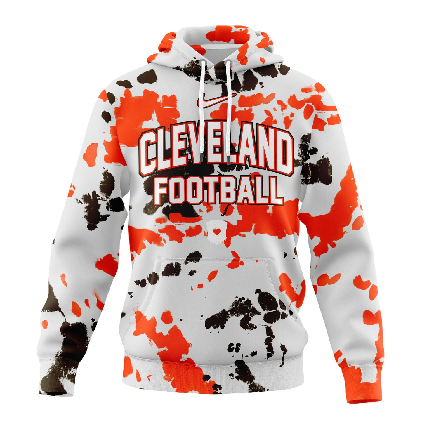 CLE Premium NFL Gridiron Splash Personalized Hoodie DDT CTND