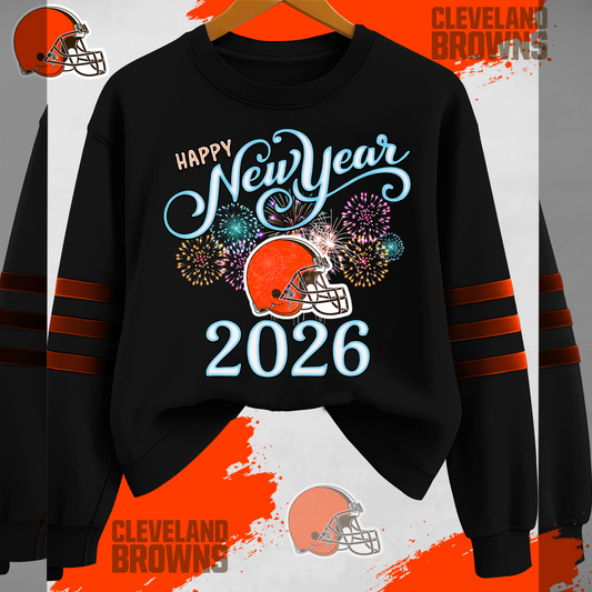 CLE Premium NFL Happy New Year 2026 Sweatshirt DDT CTND