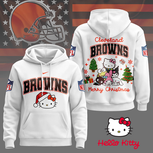 CLE Premium NFL Hello Kitty Christmas 3D Hoodie DDT CTND