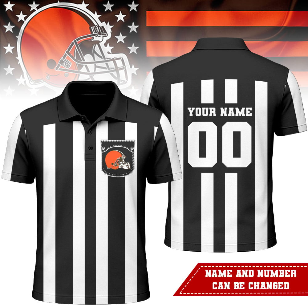 CLE Premium NFL Referees 3D Polo Shirt DDT NTL