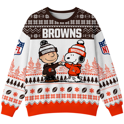 CLE Premium NFL Snoopy Winter SweatShirt DDT CTND