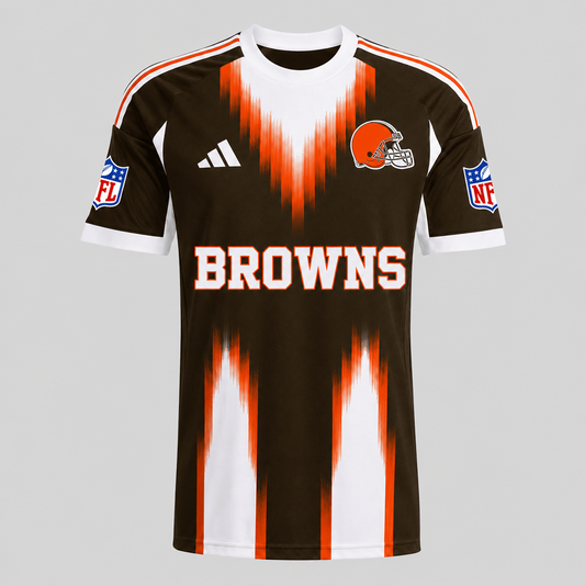 CLE X Premium NFL Men’s Athletic Brush Stripe T-Shirt
