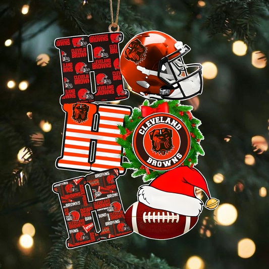 CLE x NFL Christmas Ho Ho Ho Ornament 0101 DatND ThuongNH