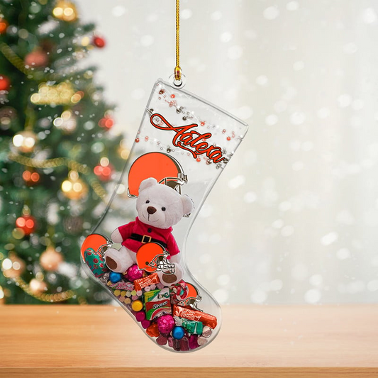 CLE x NFL Christmas Personalized Acrylic Ornament DatND DVT