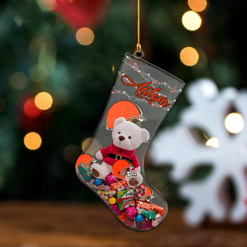 CLE x NFL Christmas Personalized Acrylic Ornament DatND DVT