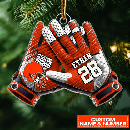 CLE x NFL Customized Christmas Acrylic Ornament DATND TANTD
